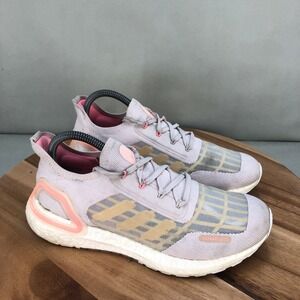 Adidas Ultraboost 19 Womens Running Shoes Pink Purple Grey Comfort Size 8